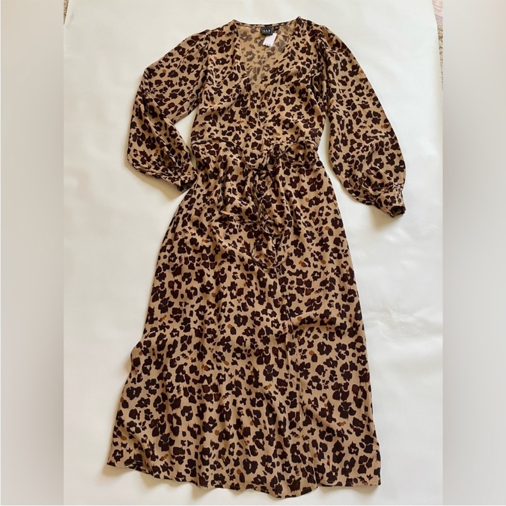 GAP Wrap Front Maxi Dress NWT size 0 - Picture 4 of 10